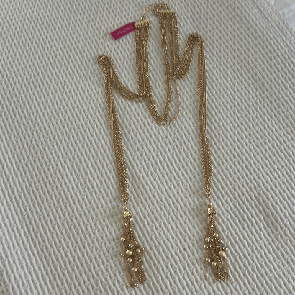 NWT Lilly Pulitzer Gold Necklace